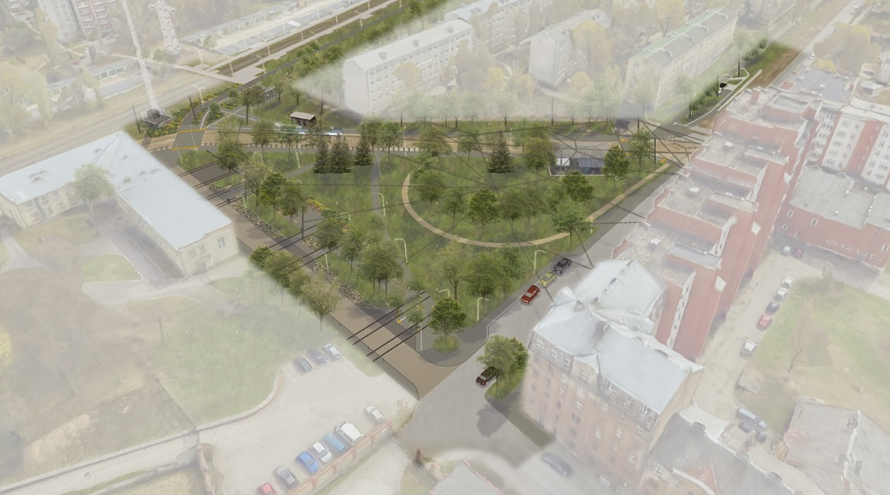 Pilsētas sabiedriskā transporta savienojuma mobilitātes punkts Dauderi